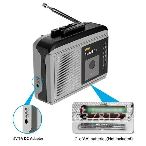 Ezcap233 Personal AM FM Radio Music Cassette tape Player With 3.5MM Audio Cassette tapes player convert to mp3 Players Converter