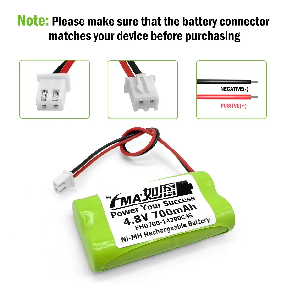 4.8V Ni-Cd 500mAh Ni-MH 700mAh 2/3AA4SH Rechargeable Battery for Cordless Wine Opener Long-Lasting Power view 4