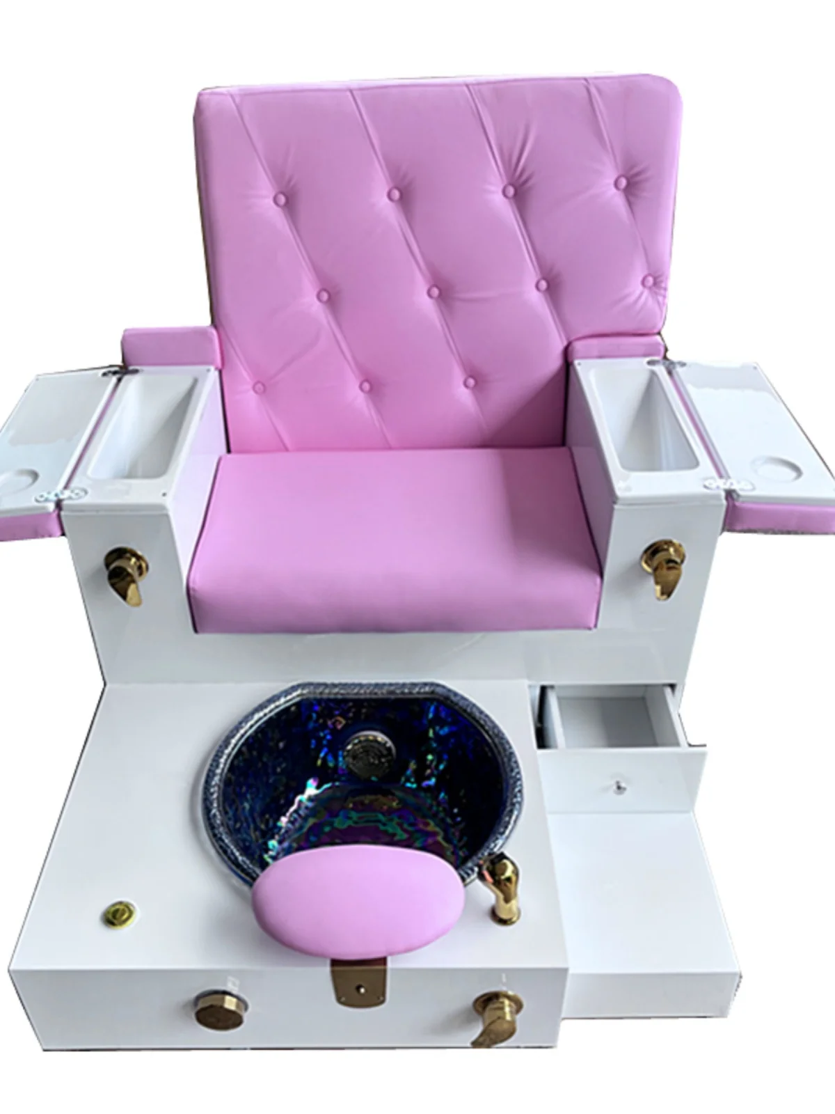 Multifunctional foot bath manicure sofa with sink can soak hands with surf lights.