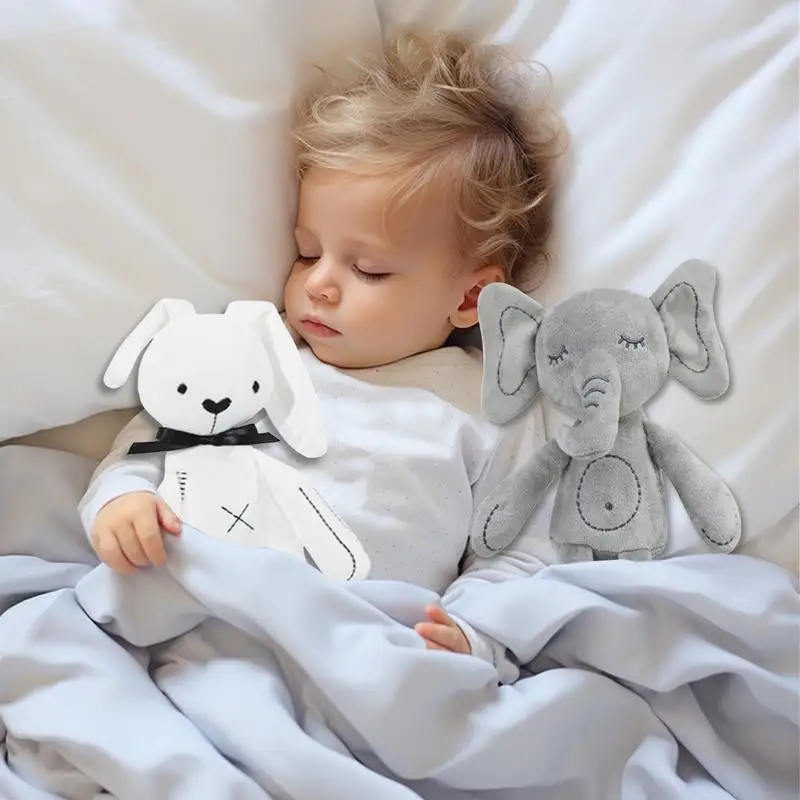 Sensory Plush Cute Cartoon Rabbit Elephant Baby Sleep Toy Soft 20.47 Inches Calming Stuffed Animal Baby Sleep Aid Soothers For