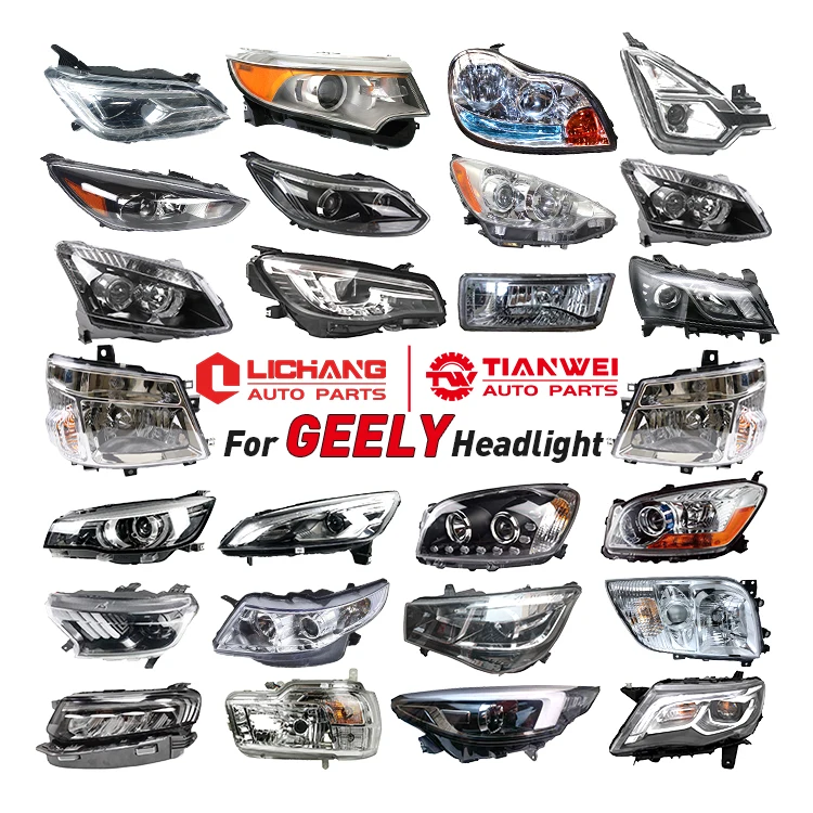 Automotive Headlight Assembly Car Led Front Headlight Assembly for Geely Xingyue Kingkong Panda CK MK VF12 FE-6