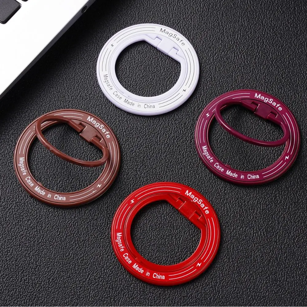 

For Magsafe Cellphone Finger Ring Holder Ultra-thin Foldable Desk Phone Holder Metal Kickstand for iPhone 12 13 14 15Pro Max