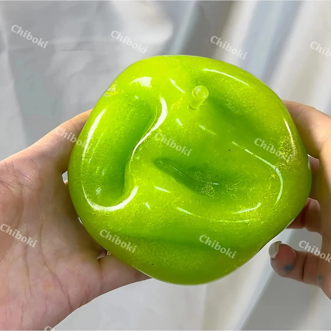 SchyllingGreen Apple Slushie Squishy Toy Crunchy Moldable Non-Rebound Sensory Fidget Stress Reliever Medium Grip Strength Slow Rising