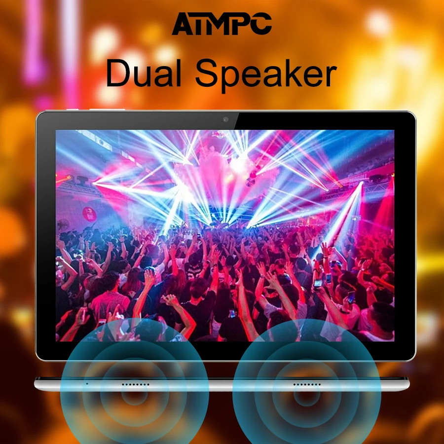 ATMPC 10,1 pollici, tablet Android 12, 6 (2+4) GB RAM+32/64 GB ROM, schermo IPS 1280*800, quad core, 6000 mAh, WIFI 6, BT5.2 PC da tavolo