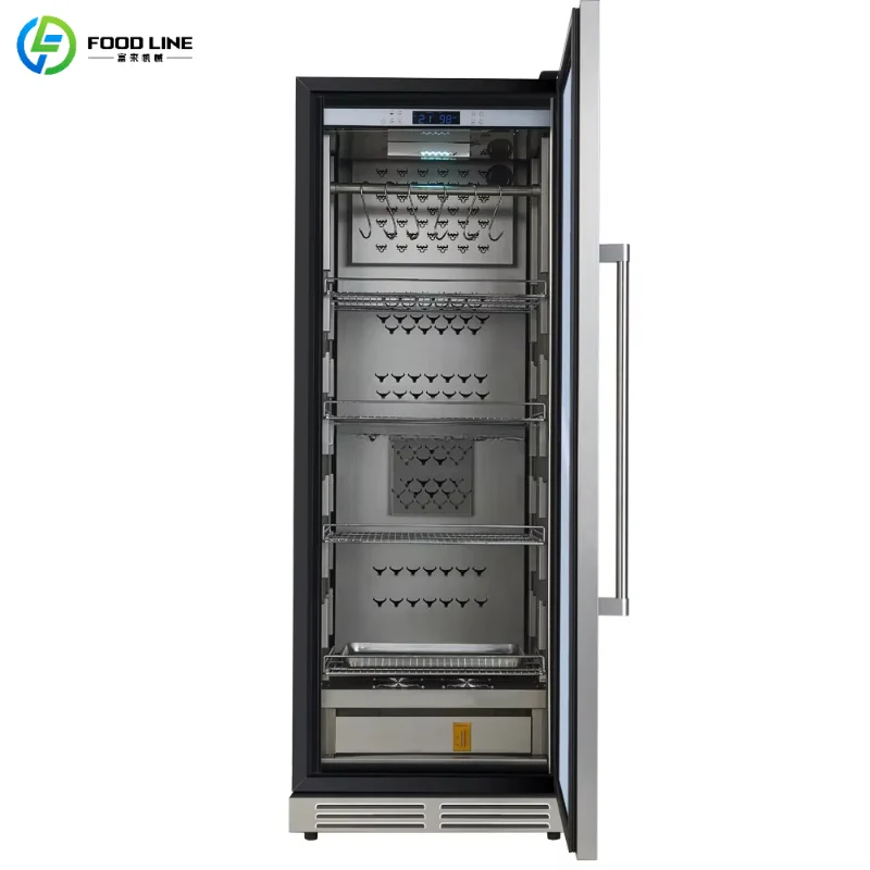 

Customized Dry Aging Refrigerator Heavy Load Bearing Shelf Strong Capacity UVC Sterilization Beef Meat Aging Cabinet Fridge
