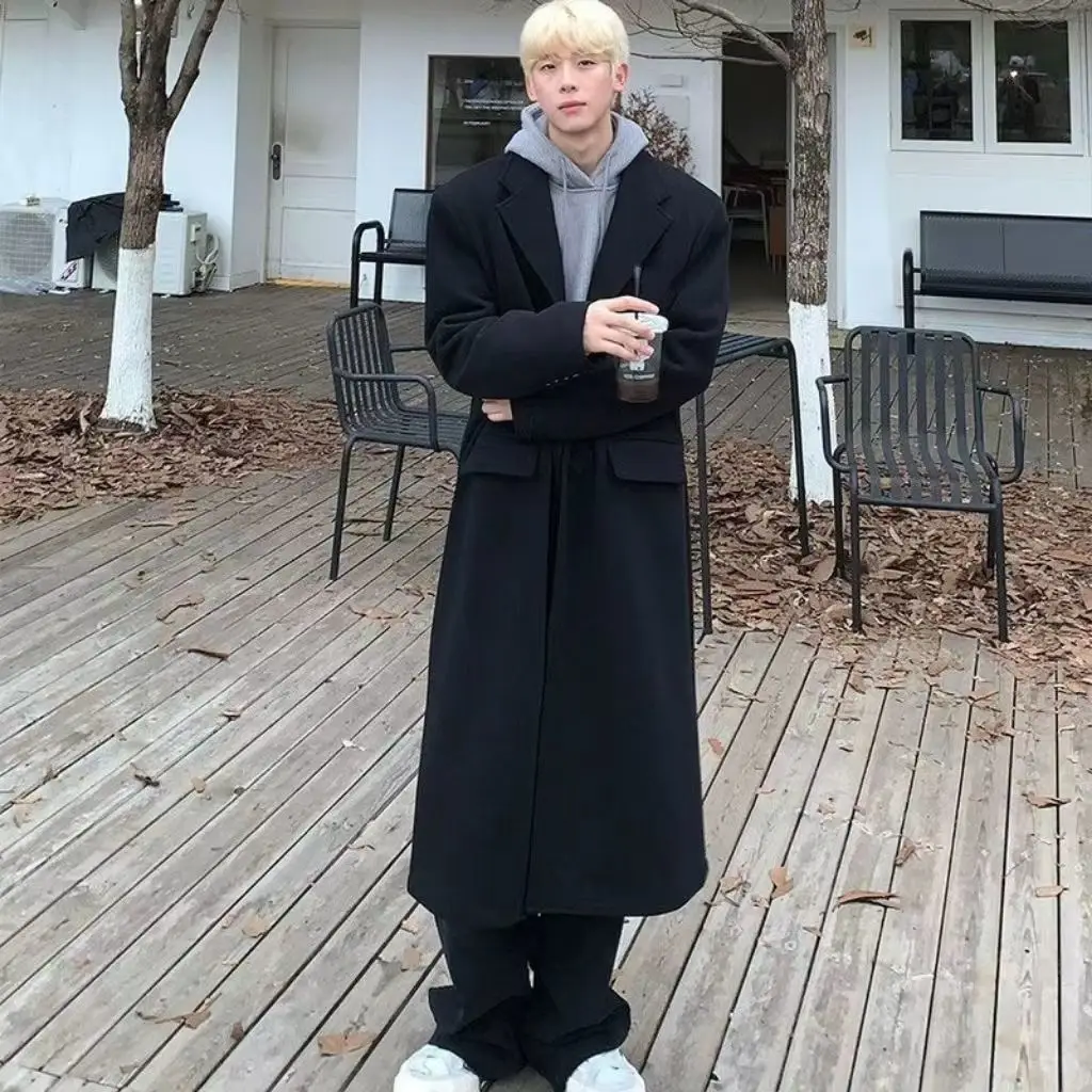 

Пальто из шерстяной смеси для мужчин среднего возраста, зимние, утепленные