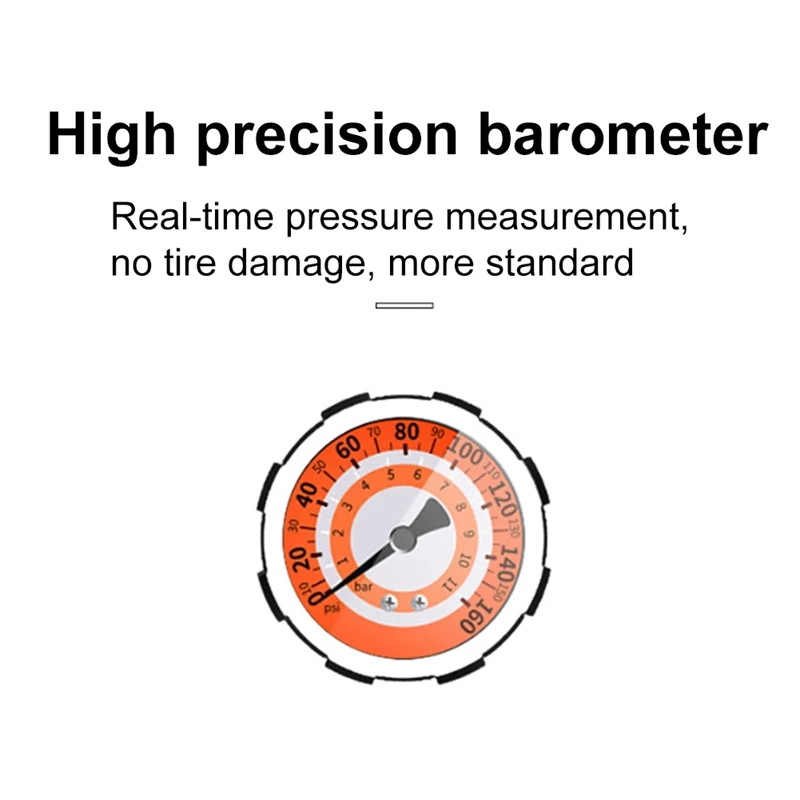 

ZXC-ryInflator Tool High Pressure Bicycle Air Pump Aluminum Portable Household Floor Pump Road Bicycle Tire