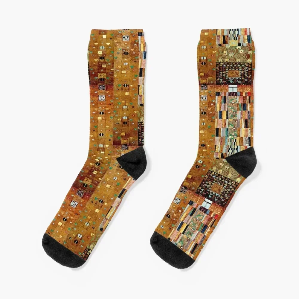 Gustav Klimt | The Knight Mosaic (Stoclet Frieze) | Art Nouveau Socks essential professional running Socks Girl Men's