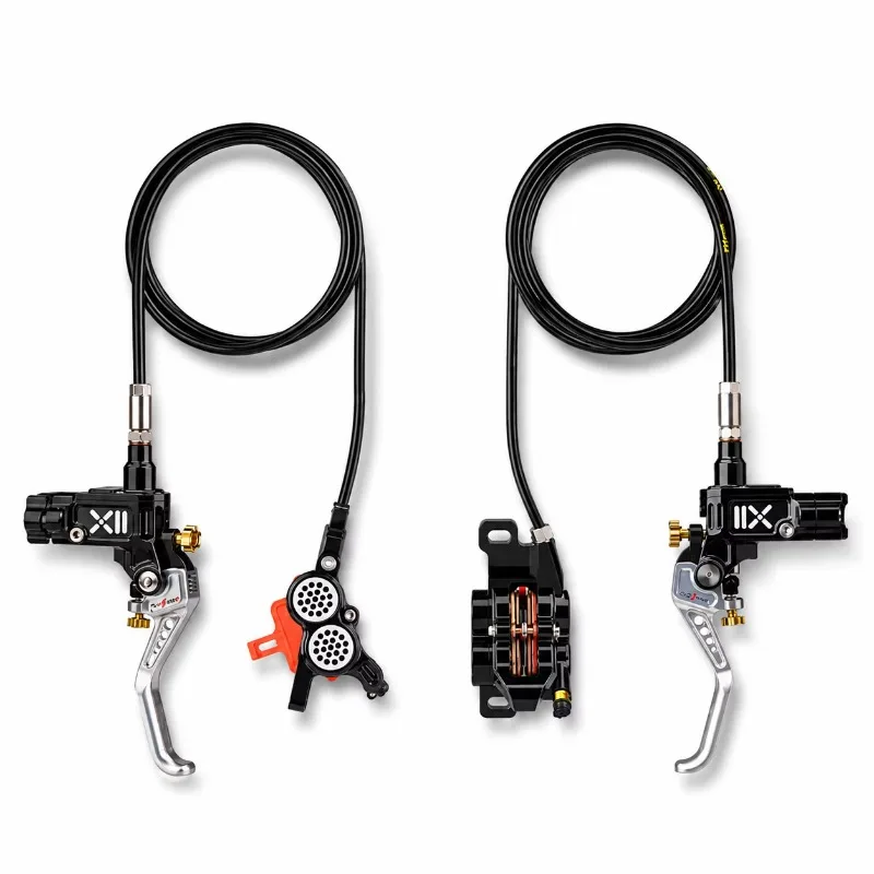 Hydraulic Brake System 4-Piston CNC Aluminum Disc Brake for Downhill Enduro XC Bikes