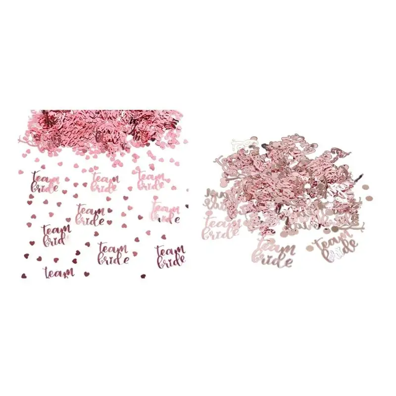 A52E Sparkling Confetti Team Bride Expert por decoración bodas PVC Dispers para decoraciones aniversario eventos