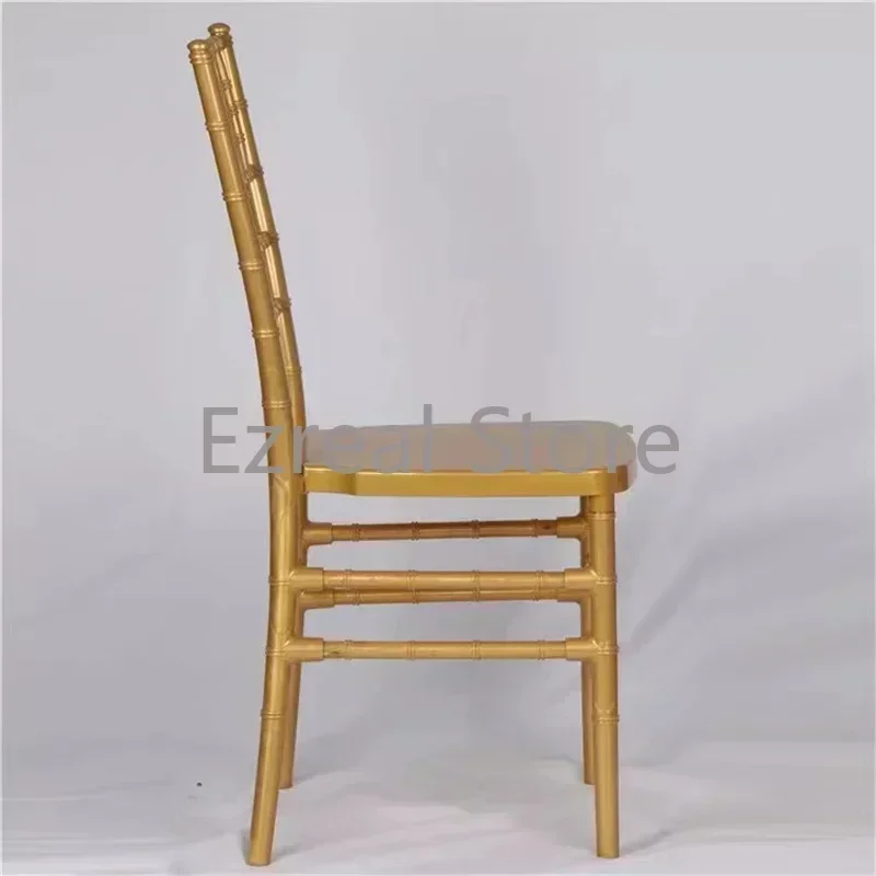 Wholesale Dining Wedding Dining Chairs Party Events Hotel Gold Chiavari Chair Transparent Plastic Gamer Chaise Furniture LJ50HC