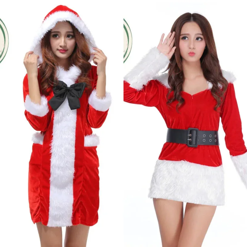 

Christmas Red Strapless Dresses Women Party Velvet Dresses Autumn Winter Outfit Sweet Little Elegant Partywear Holiday Dresses