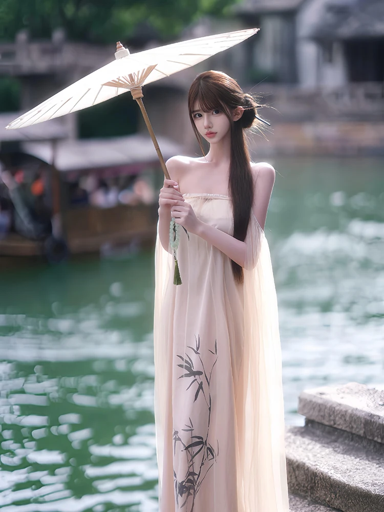 

Новая модная сетчатая юбка с одним открытым плечом для фотосессий и путешествий