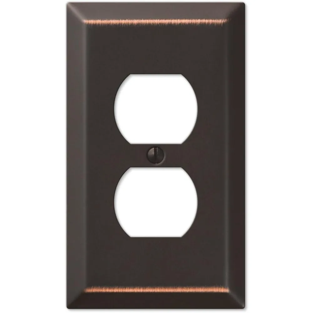 Placa de pared Amerelle 163DDB Century, 1 dúplex, acero, bronce envejecido, paquete de 1