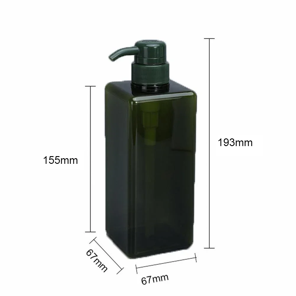 Premium Square Refillable Soap Dispenser Bathroom Decoration Travel Portable Storage Shampoo and Body Wash 250ml Capacity