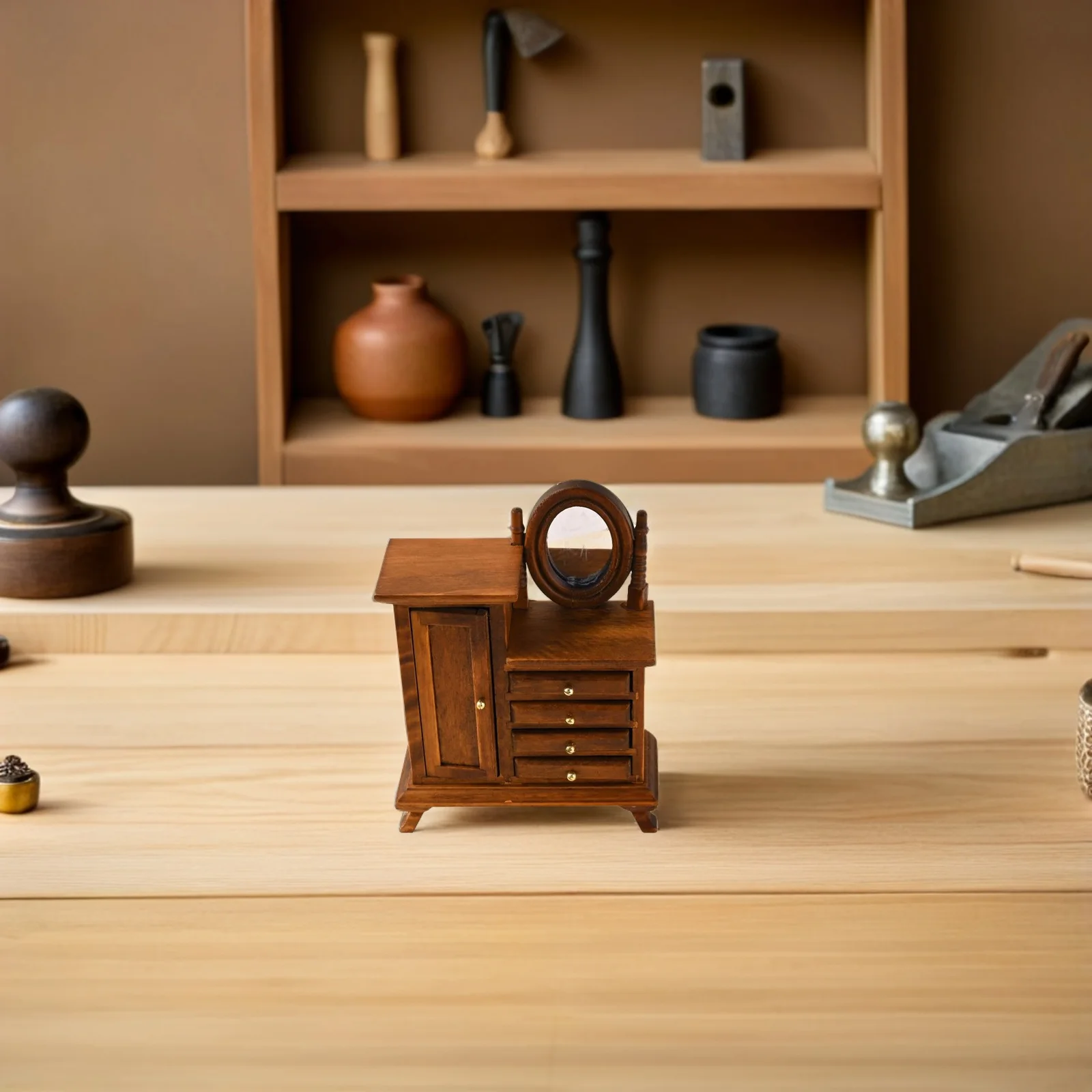 

Mini Bedroom Furniture Dollhouse Sideboard Accessories Dresser Model Decoration