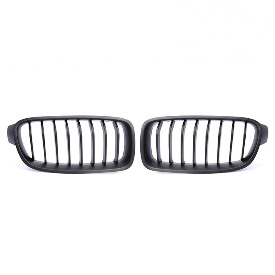 Xvip glänzender Double Line Style Front stoßstangen grill für BMW 3er F30 F31 F35 2013-19 320i 325i 328i Silber Diamant grill – Detail 3