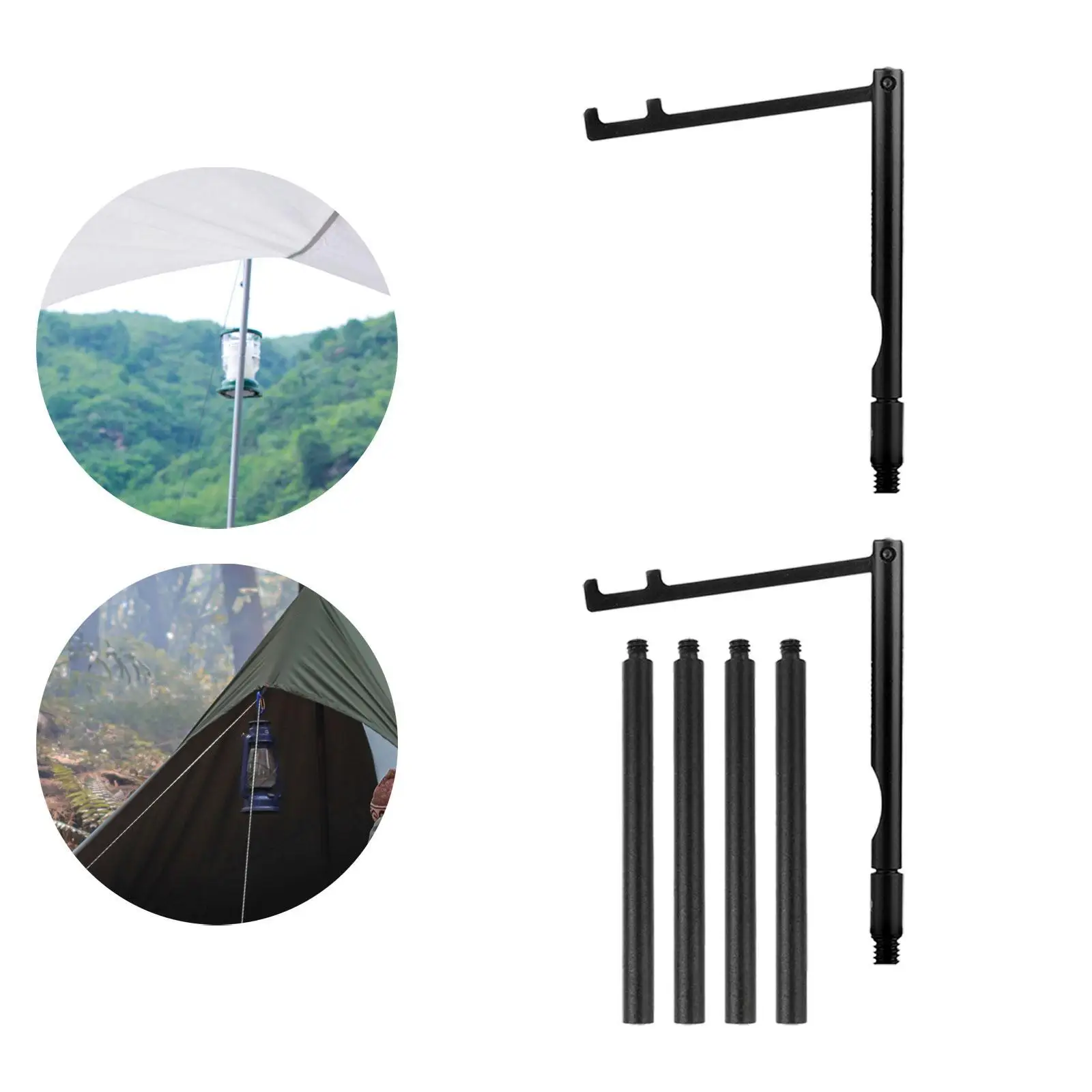 Folding Camping Lantern Stand Pole Portable Lamp Pole for BBQ Garden Travel