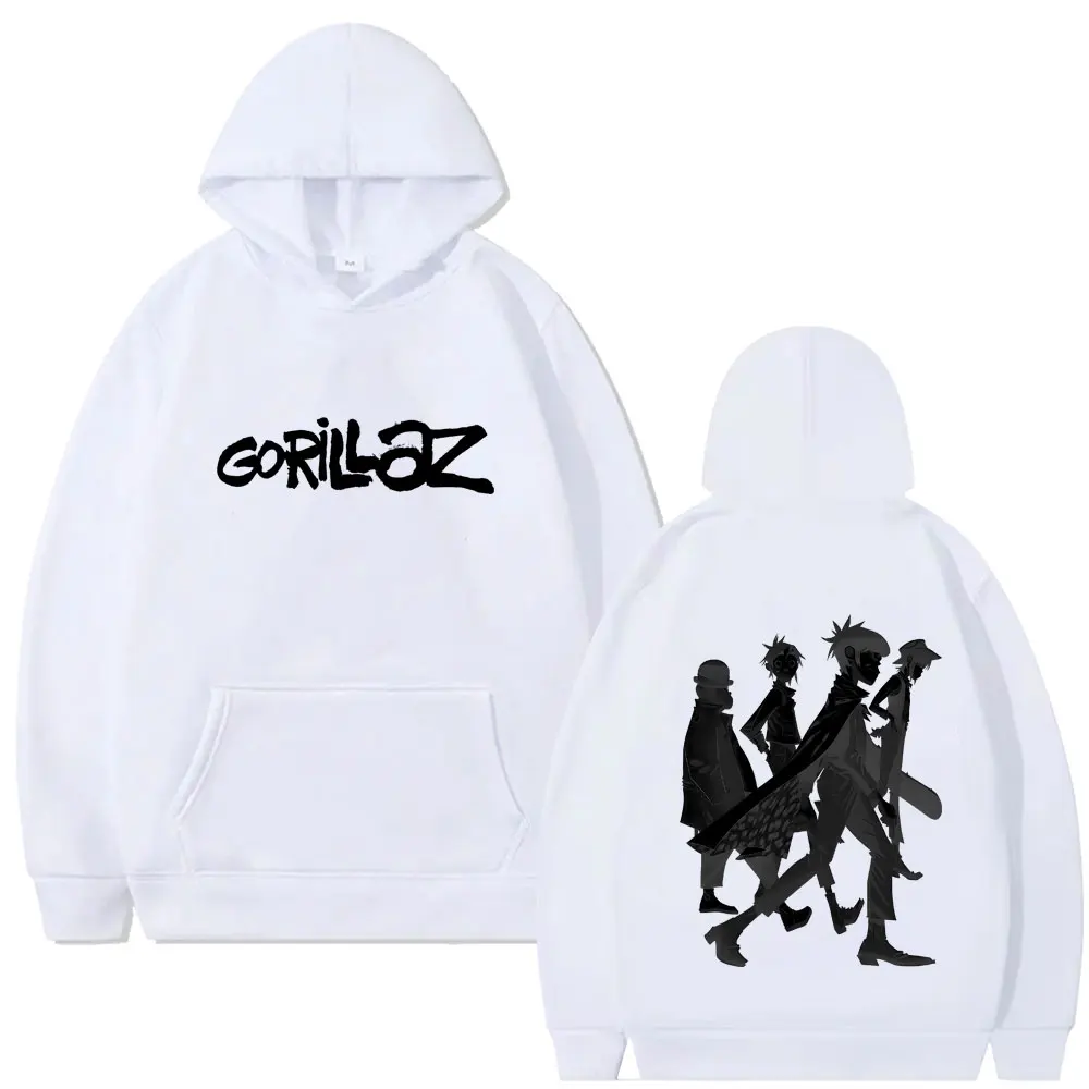 

Limited Rock Band Gorillaz Print Hoodie Men Women Casual Oversized Hooded Sweatshirt Male Fashion High Quality Fleece Hoodies