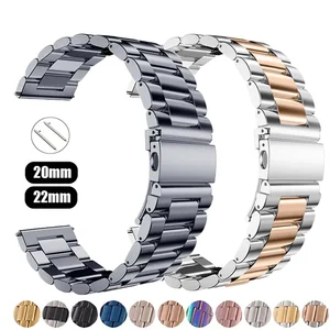 22mm 20mm Metal Strap for Samsung Galaxy Gear S3 6 5 4 6 Classic Active 2 Watchband Stainless Steel Bracelet huawei watch gt 4 3