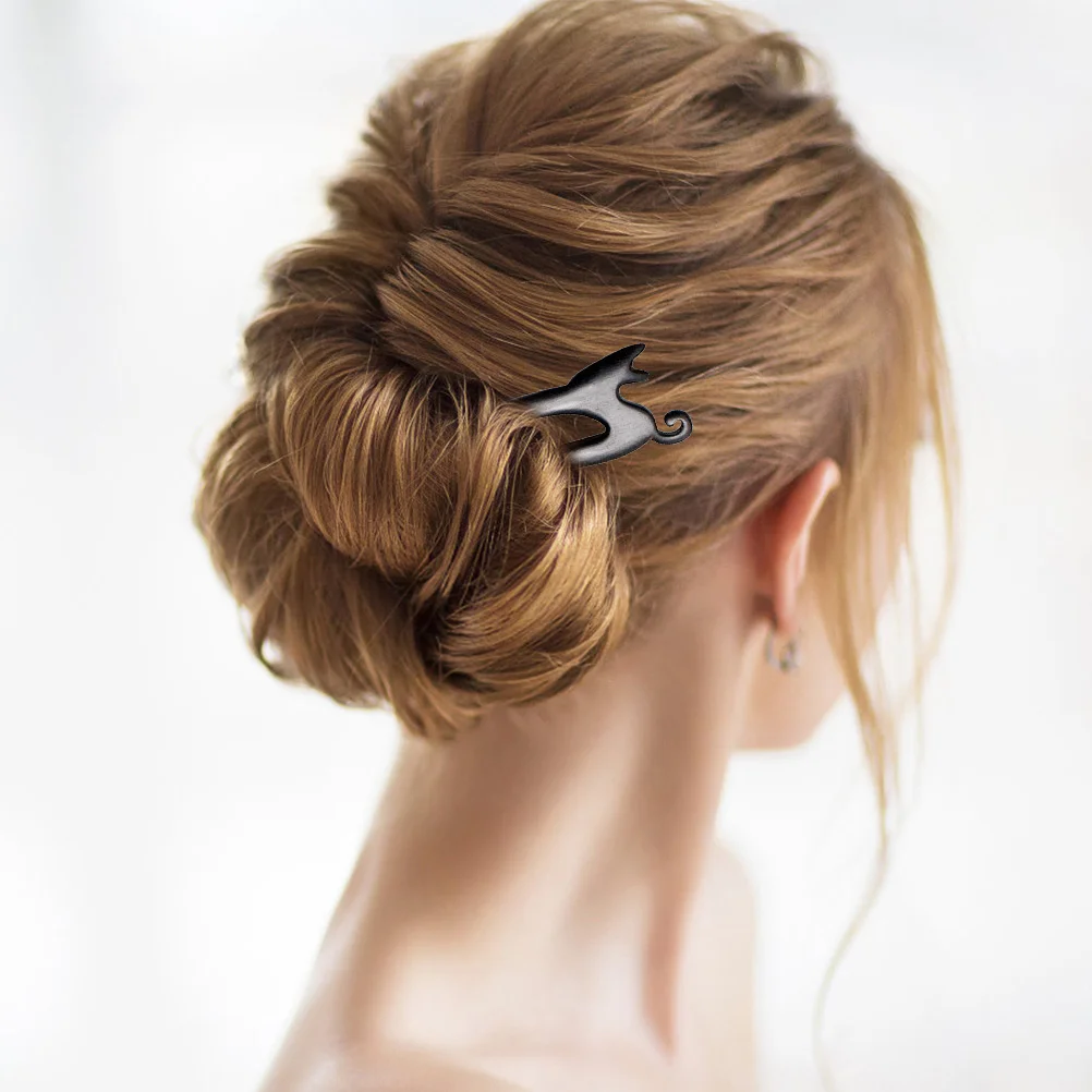 Cat Hairpin คลิปตกแต่งสําหรับผู้หญิงจีนอุปกรณ์เสริมงานแต่งงาน Stick Bun Chignon ผู้ถือไม้ตะเกียบ Miss