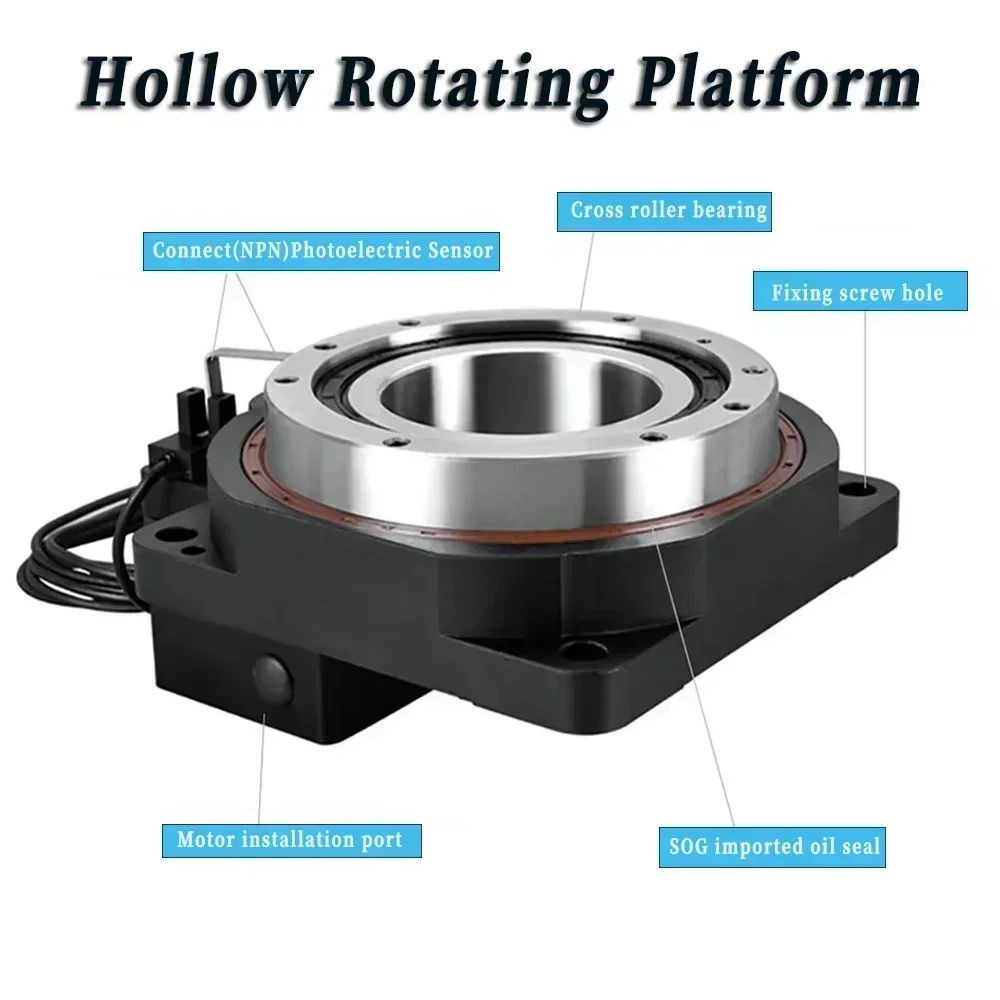 Hollow Rotating Platform Laser Marking Rotary Indexing Plate Ratio 5-200:1 4 Axis/ 5 Axis High Precision For Cutting Tables CNC