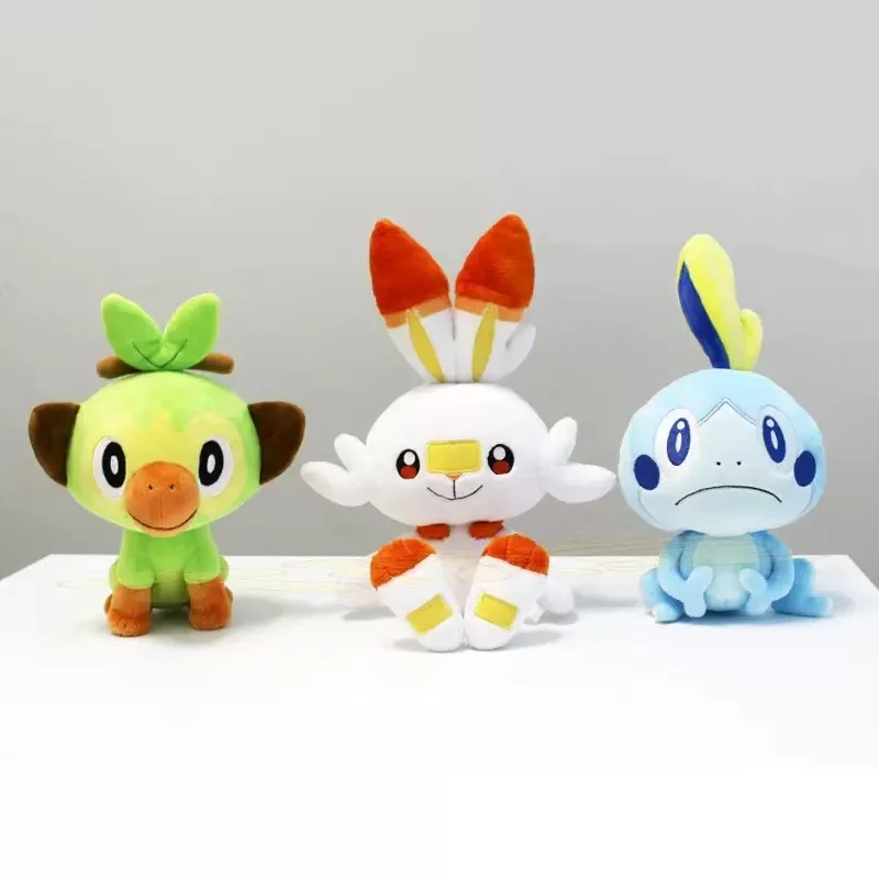 Pokemon Anime-Figur 23–38 cm Tomy Plüsch Schwert & Schild SCorbunny, SObble, GRookey Cartoon-Plüschtiere Geschenke