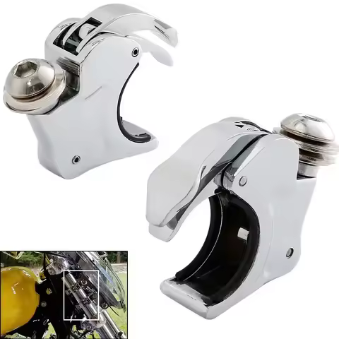 Motorcycle 49mm Fork Detachable Quick Release Windshield Clamps For Harley Dyna Street Bob Wide Glide Sportster XL 883 1200