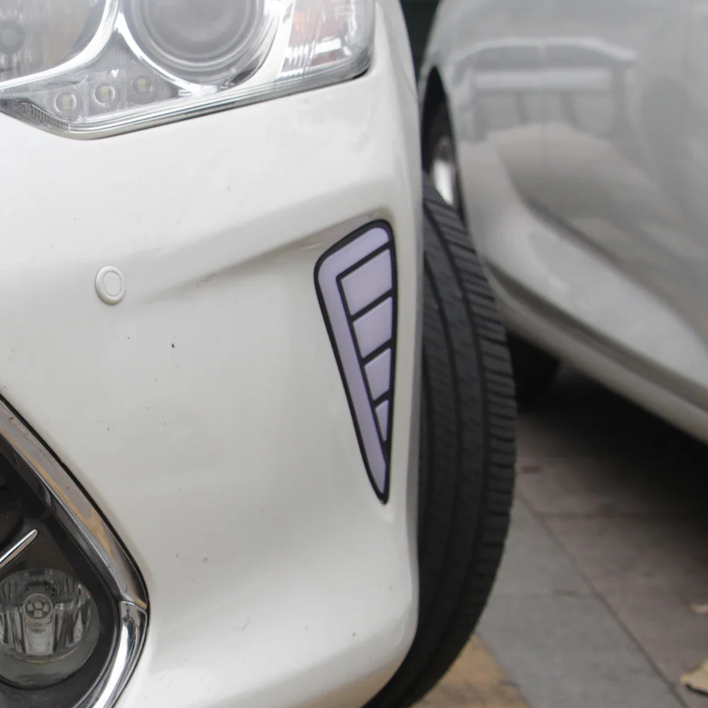 لتويوتا كامري 7th 2015-2017 المصد الأمامي ترقية LED الديناميكي النهار تشغيل ضوء أضواء السيارة الجمعية أداة الملحقات #5