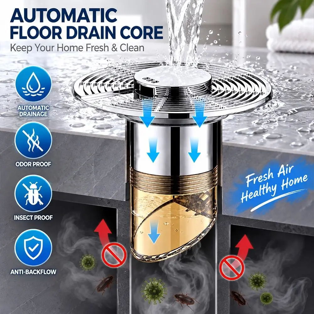 Floating Model Automatic Drainage Floor Drain ABS Prevents Clogging Floor Drain Insert Automatically Shuts Off Insect-proof