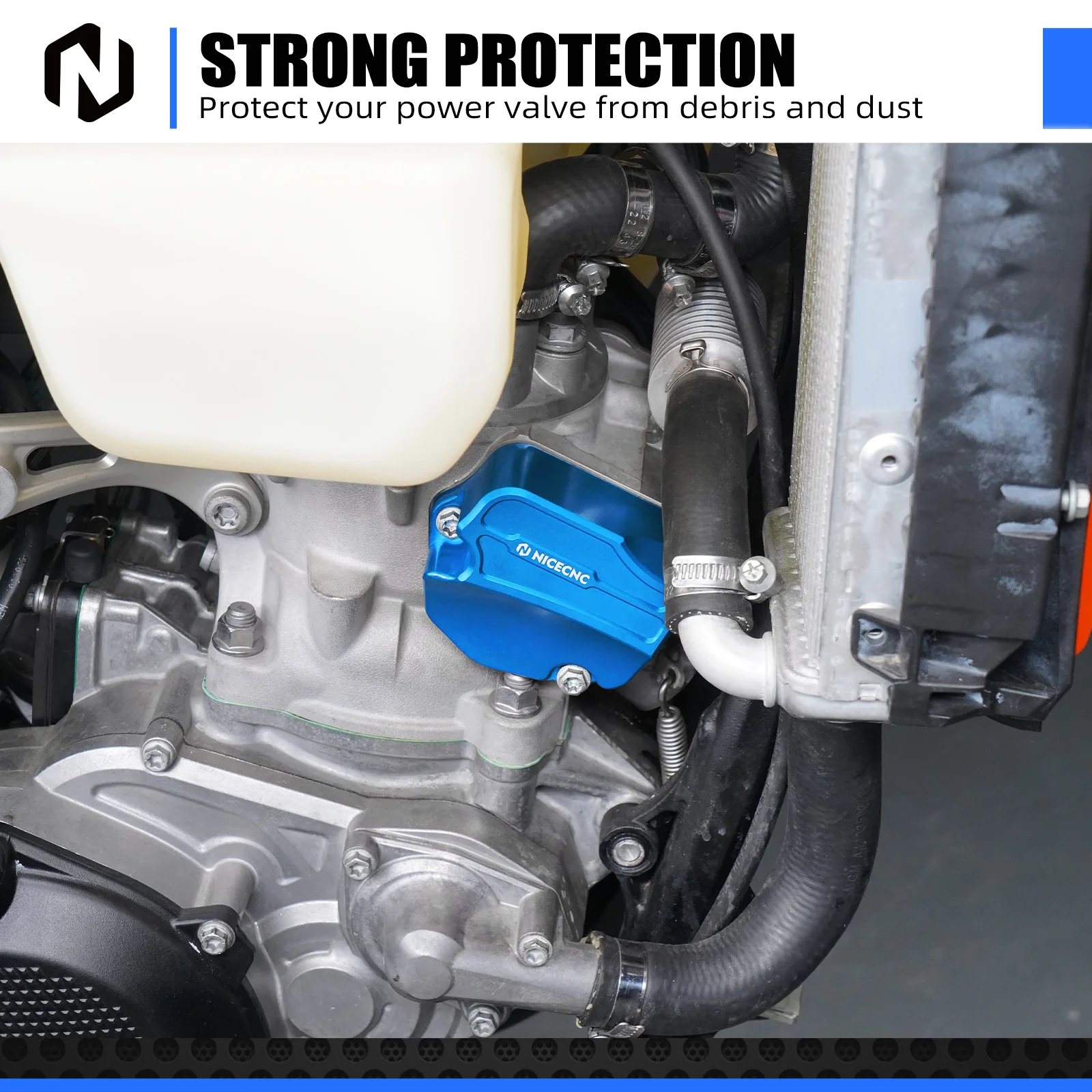 NICECNC Für Husqvarna TE300 TE250 2024-2025 TC250 TX300 2023-2025 Aluminium Zweitakt Leistung Übergroße Powerventil Abdeckung – Detail 12