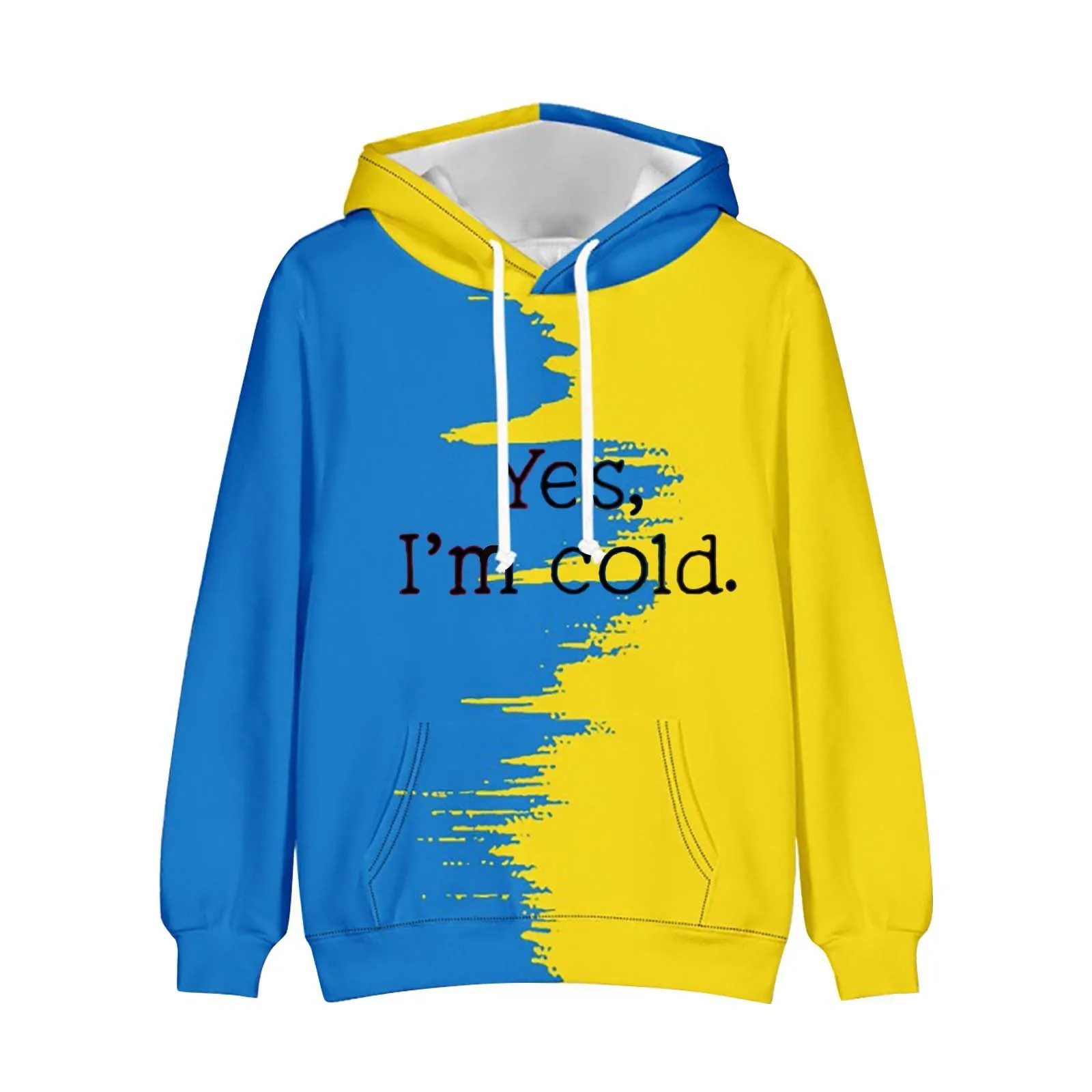 2026 New High-Quality Men's Hoodie – Comfortable Sweatshirt Featuring Trendy 3D Colorful Digital Splash-Ink Print