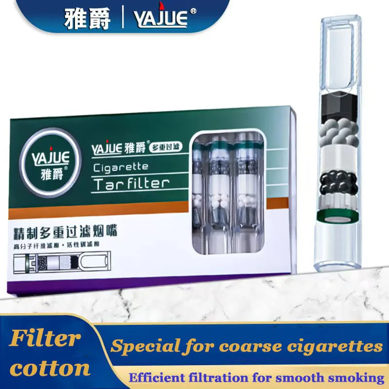 5-layer Cigarette Mouth Tips （10PCS/Pack) I Progressive Filtration Technology, Soft Lip Guard & Tar Reduction, Disposable Filter