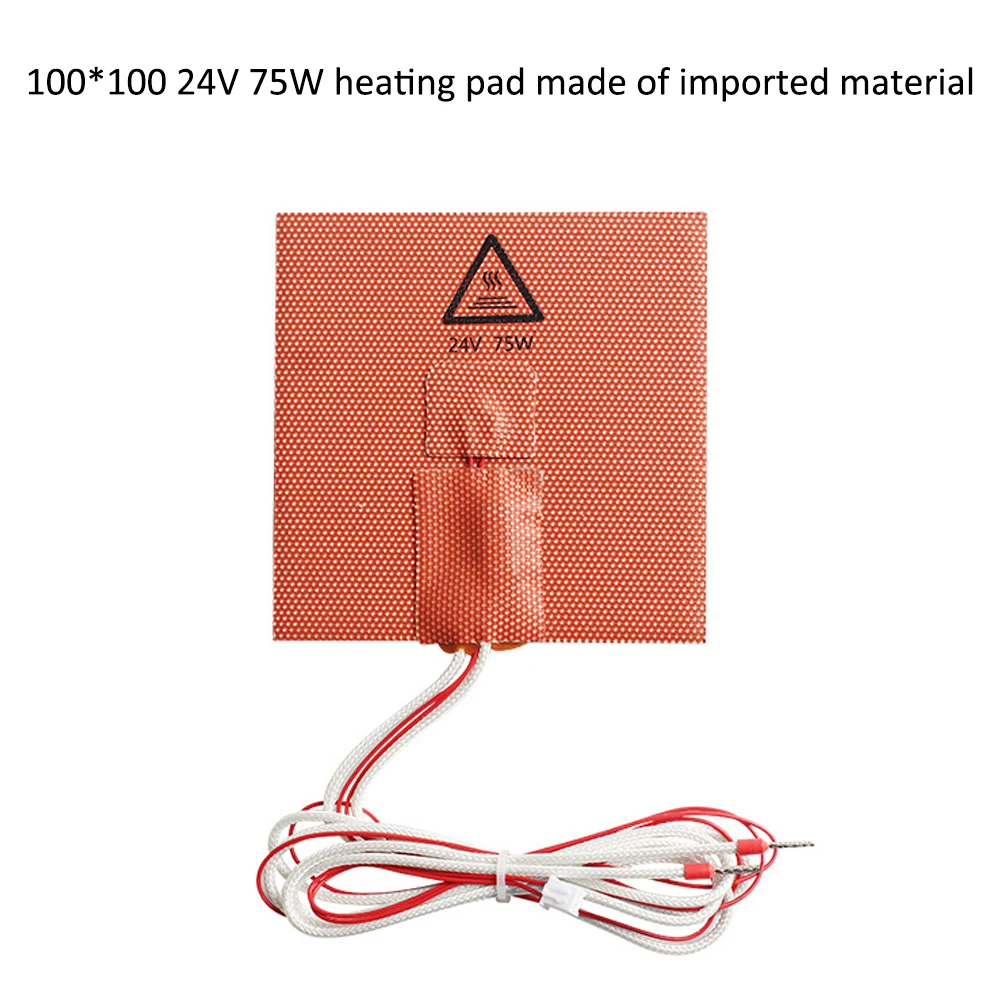 100*100Mm 24V 75W Geïmporteerd Materiaal Warmte Bed Verwarming Pad Voor Vonon 0.1/0.2 3d Printer Accessoires