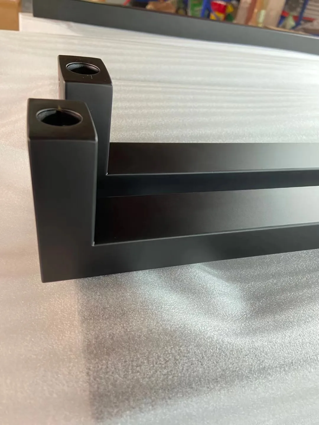 Imagem -05 - Maçaneta Cor Preta Fosco Puxadores para Vidro Madeira Porta de Entrada de Metal Pa130 Aço Inoxidável 304 304