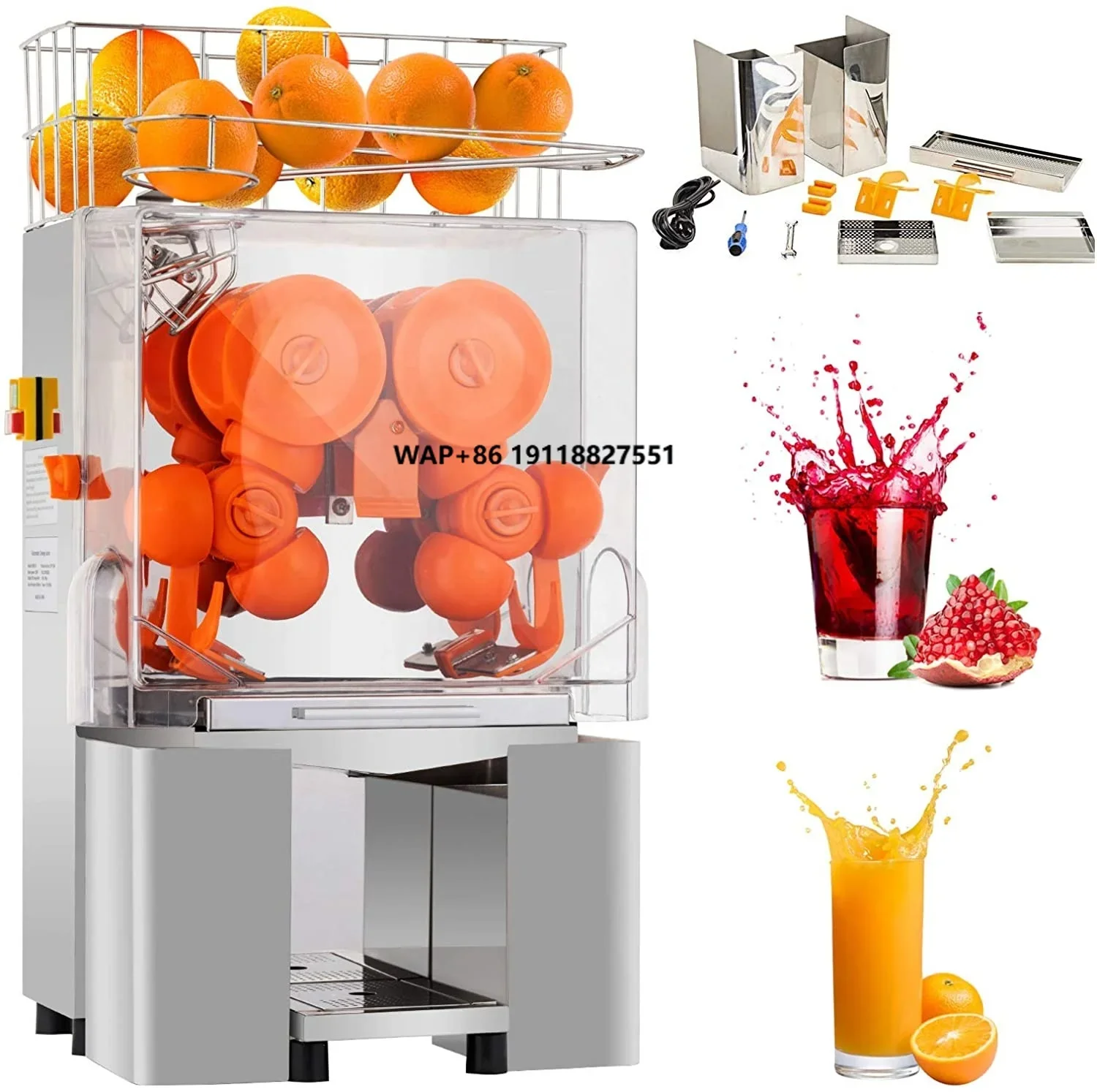Commercial Orange Juicer Stainless Steel  Automatic Juicer  Machine  Industrial Juice Maker Electric Orange Squeezer