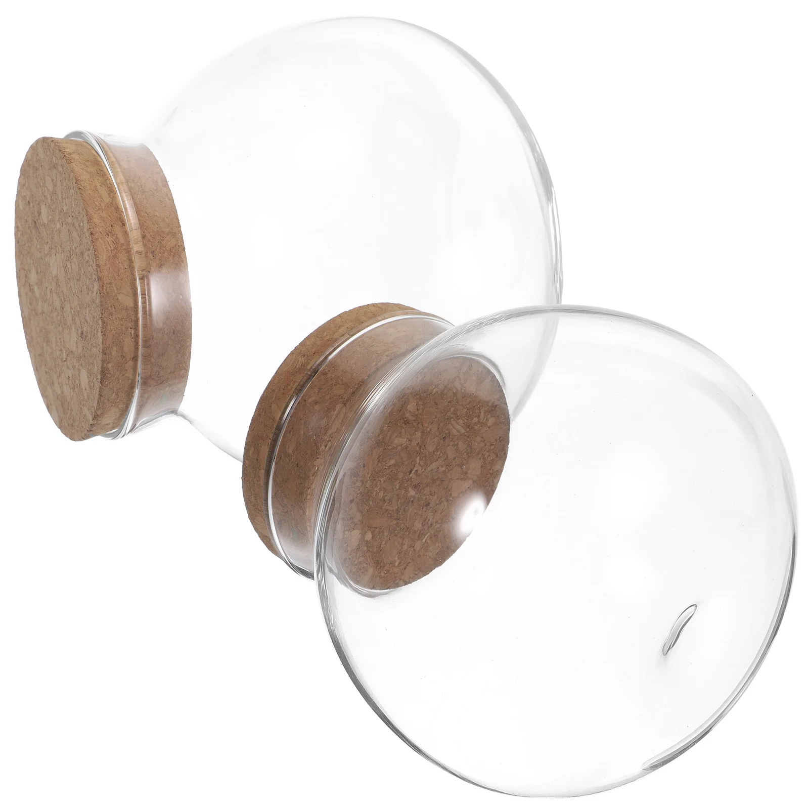 

2Pcs Glass Storage Jars with Wooden Cork Lids Airtight Candy Jars for Kitchen Coffee Sugar Tea Canisters Glass Containers