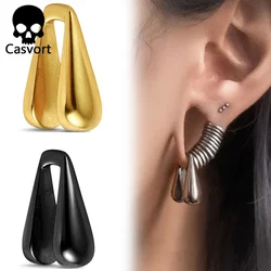 Casvort 2PCS 9mm Water Droplet Ear Weights Hangers Ear Plugs 316 Stainless Steel Piercing Women Body Jewelry Fashion New