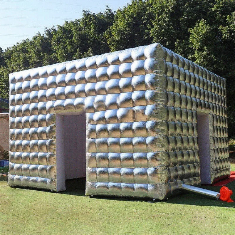 Outdoor Commercial Inflatable PVC Igloo, Large Custom Inflatable Ice House with LED for Theme Park and Shopping Mall Decor