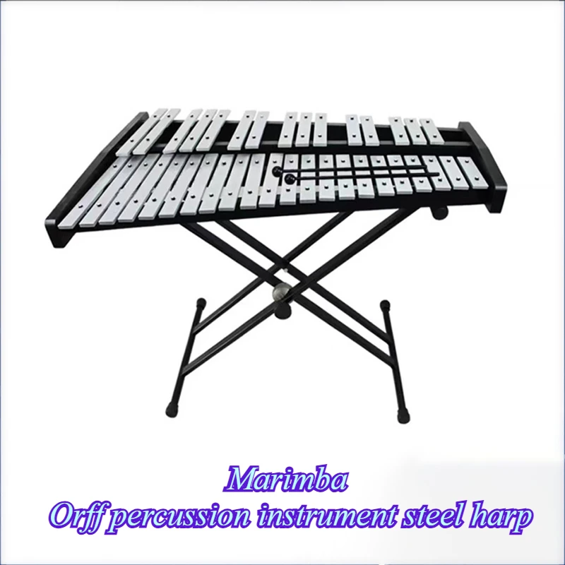 Глокеншпиль из красного дерева Marimba с 37 тонами, профессиональный музыкальный ударный инструмент Orff, аксессуары для выступлений из стального лютня