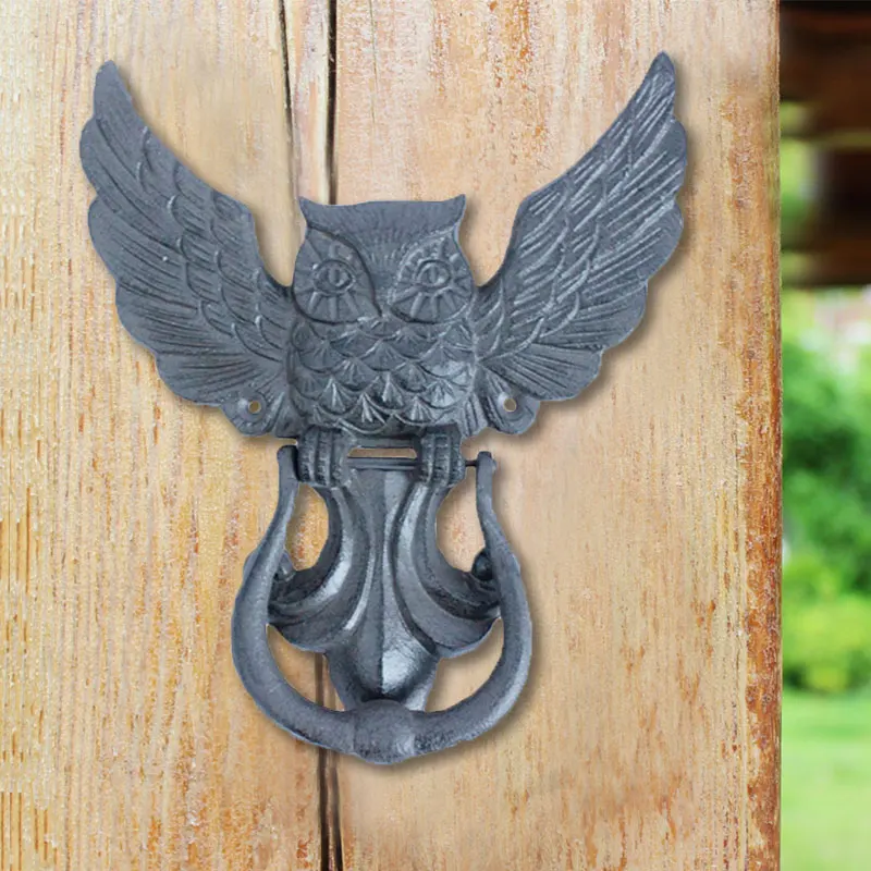 

Vintage Style Cast Iron Owl Door Knob for Home, Antique Design, Decorative Knob for Garden Wooden Door