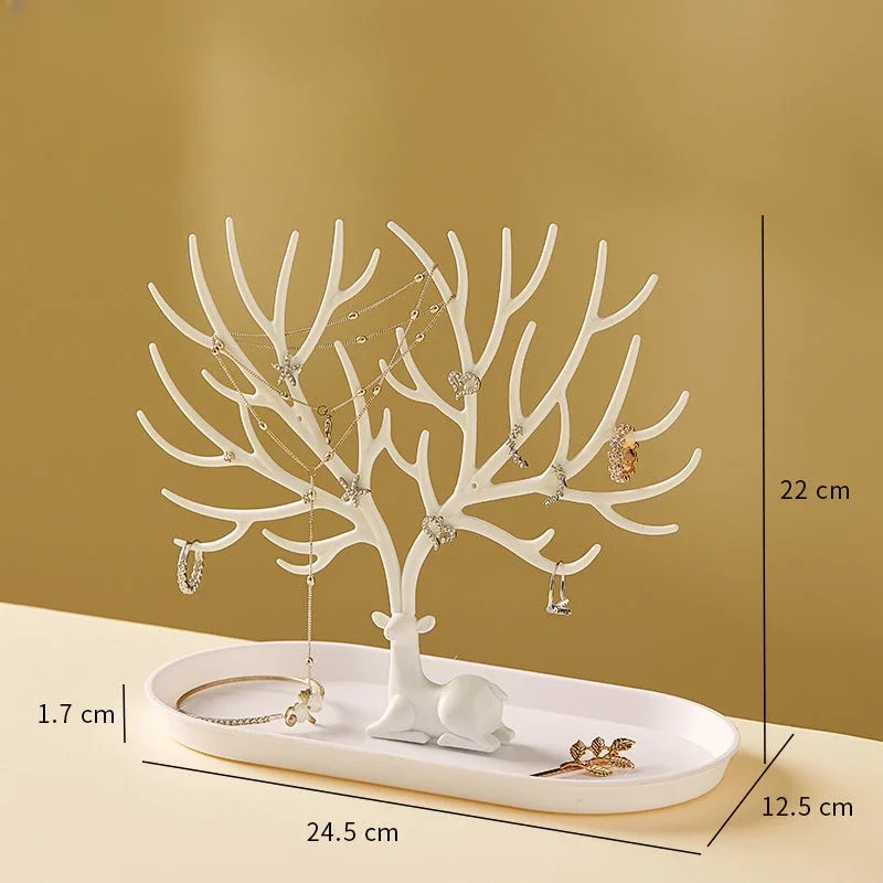Schmuck Display Stand Tablett Baum Lagerung Racks Ohrringe Halsketten Ringe Schmuck Boxen Fall Desktop-Organizer Halter Make-Up Dekor