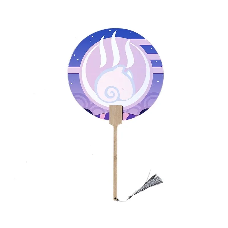 

Genshin Impact Yumemizuki Mizuki Cosplay Props Chinese Round Hand Fan Lolita Vintage Tassel Dance Hand Fan