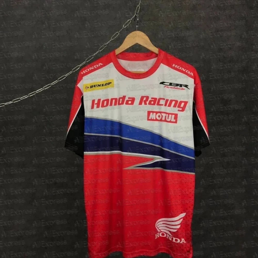 

Honda Motorcycle Biker Racing 25 T-Shirt For Men Quick Dry Breathable Sportswear Short Sleeve Jersey Comfortable Moto Riding Top