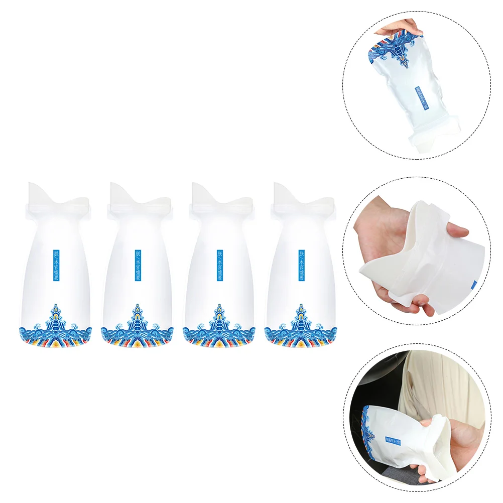 4 Pcs Emergency Urine Bag Portable Urinal Pee Unisex Vomit Travel Toilet Camping Pouches Car Collection Male Female