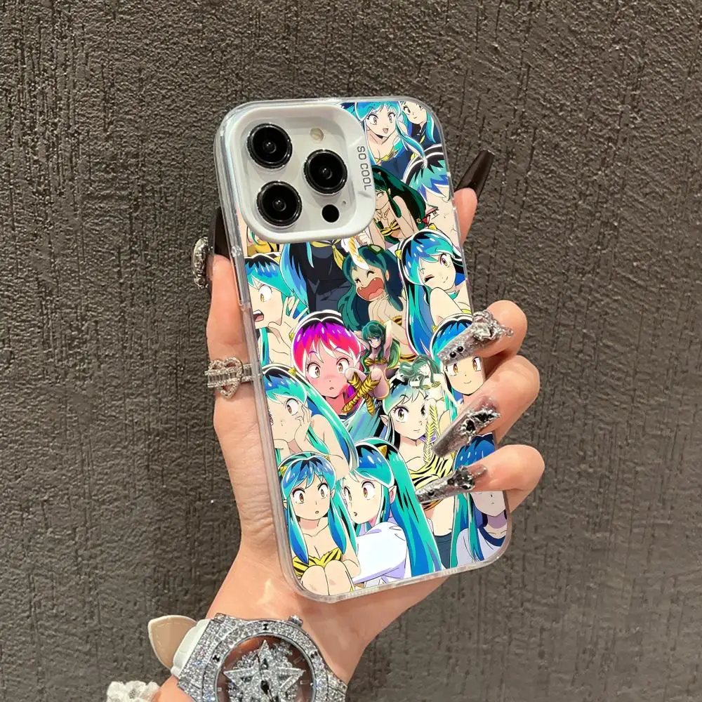 Urusei Yatsura Lum قضية الهاتف المحمول آيفون 17 16 15 14 13 12 11 X XR XS 8 7 Pro Max Plus غطاء أبيض شفاف