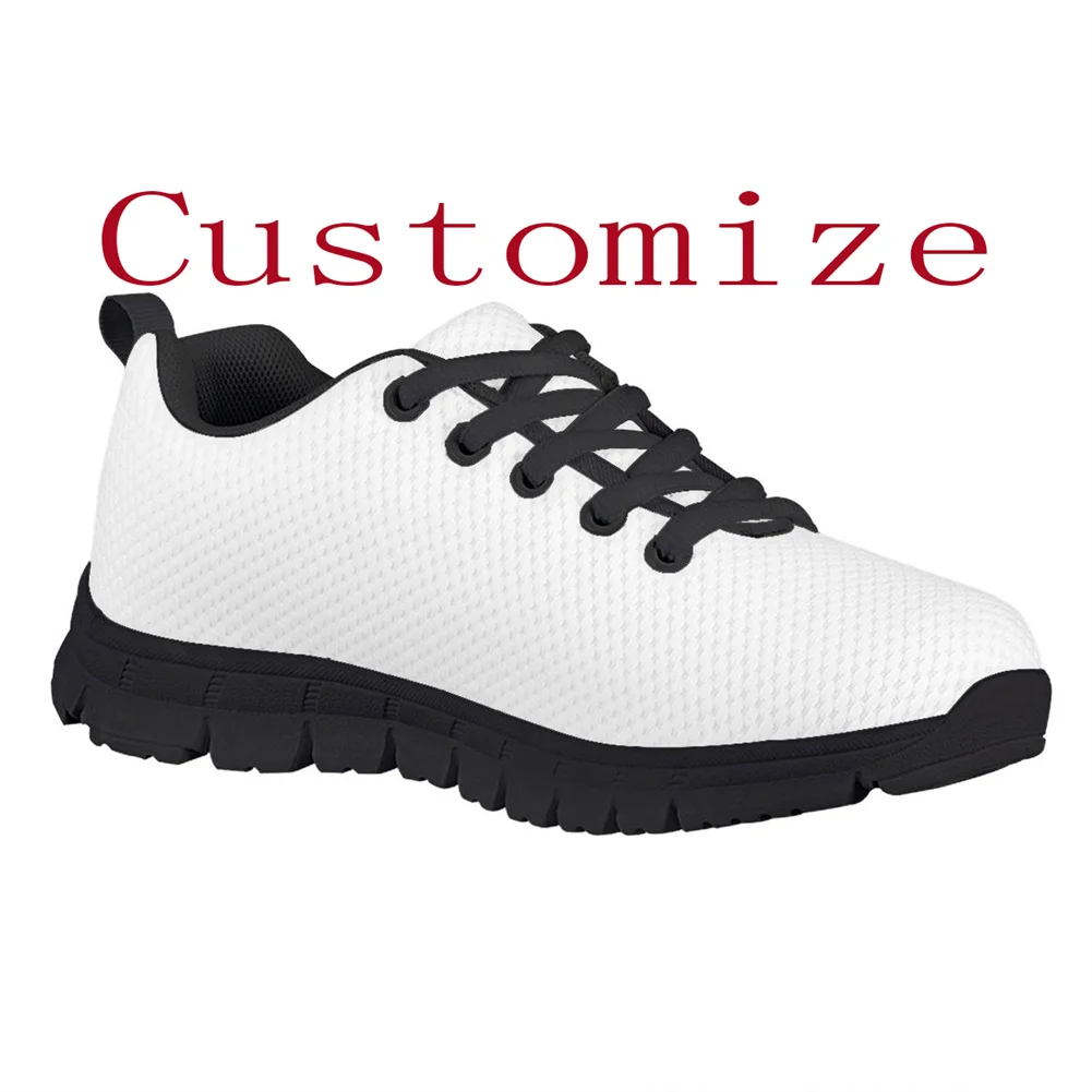 Children's Breathable Mesh Shoes 3D Custom Kids Non-slip Casual Shoes Lightweight Walking Flats Lace Up Outdoor Tennis Shoes