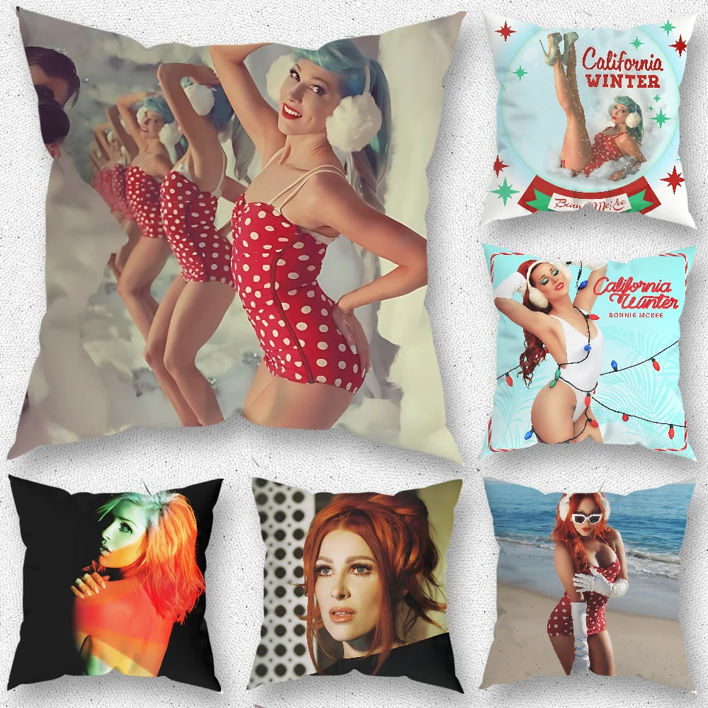 

bonnie mckee california winter Pillow Case For Home Bedroom Room Decoration Living Room Sofa Cushion Cover Suitable