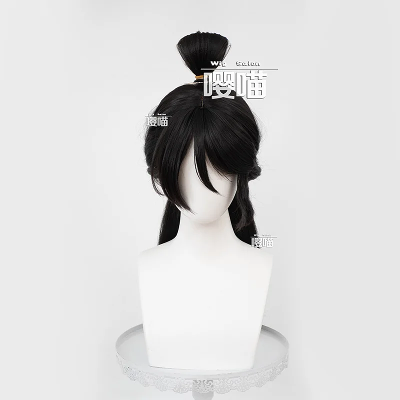 เกมไอดีแอลิตี้ วี เมลลี่ พลินิอุสคอสเพลย์วิกผมยาวผมสีดำปาร์ตี้ฮาโลวีนบทบาทเล่นวิกผม + ฟรีหมวก