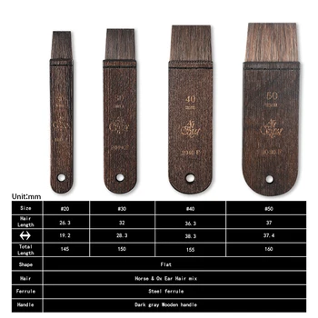 ArtSecret 2040F 2040FB Hake akwarela pędzel do malowania kucyk mieszane włosy w kształcie uszu wołu drewniana rączka narzędzie artystyczne do gwaszu